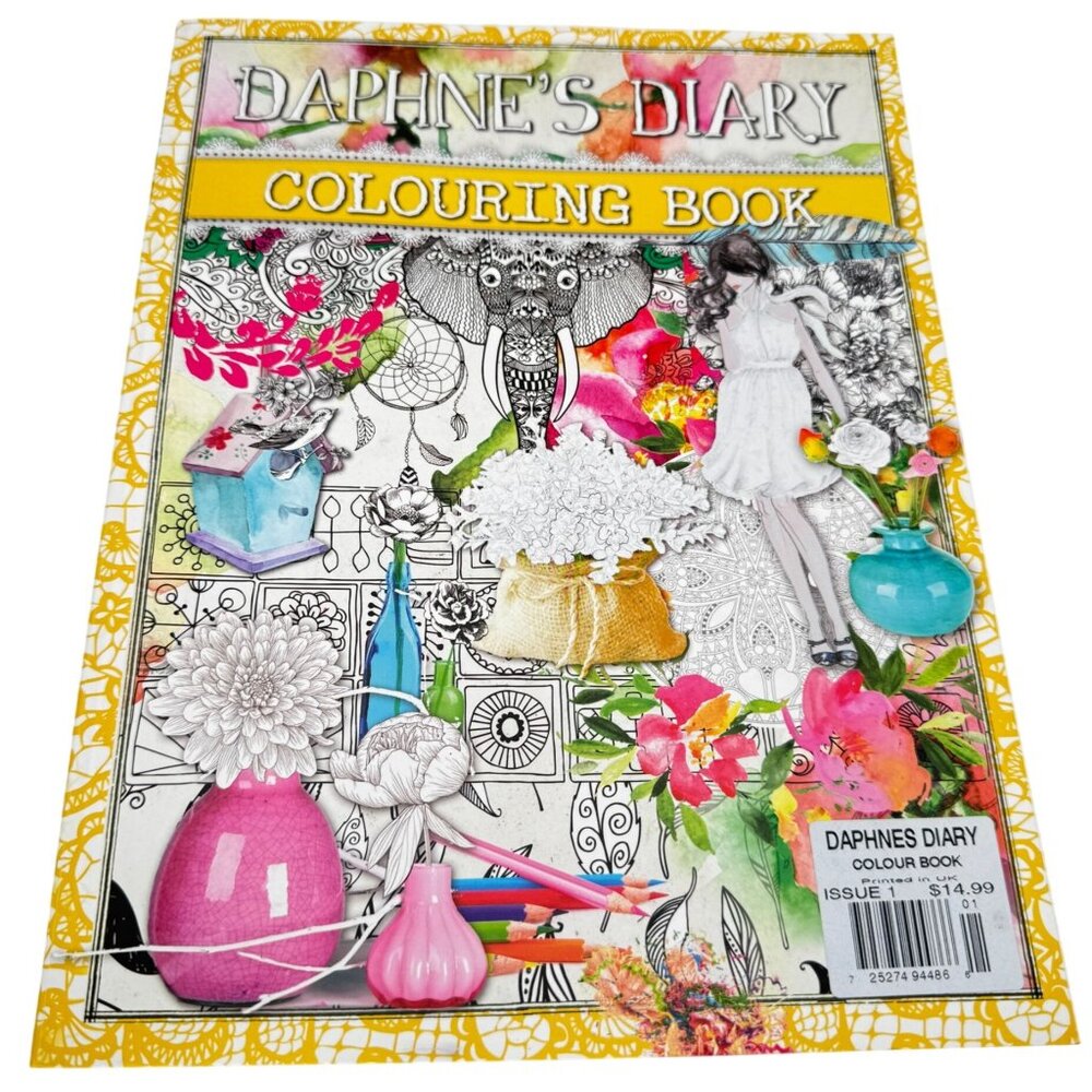 Daphnes Diary Colouring Book Issue 1 Floral Patterns Creative Illustrations